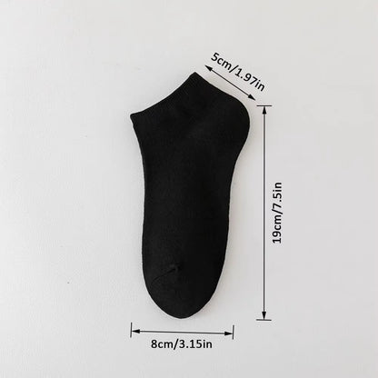 10/20/40 Pairs of Solid Color Socks, Soft and Lightweight Ankle Socks, Casual Boat Socks, Low Cut Ankle Socks